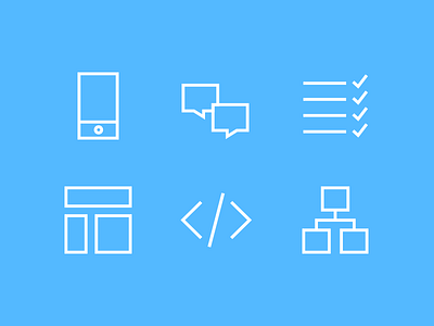 Process icons icons line icons outlines process services simple