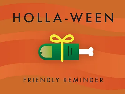 Holla-ween Reminder creepy finger halloween illustration illustrator reminder