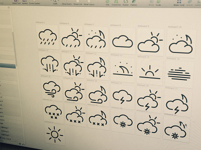 Weather icons update fog frost icons rain sketch snow storm sun sunrise weather