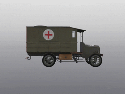 Ambulance 3d ambulance modo old school wwi