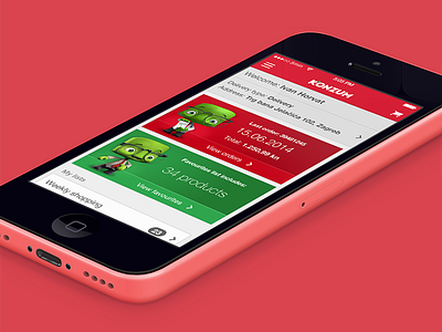 Konzum mobile app app dashboard five ios iphone mobile store ui