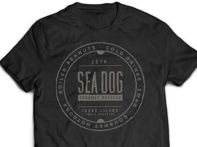 Sea Dog branding flat icons illustration logos shirt vector