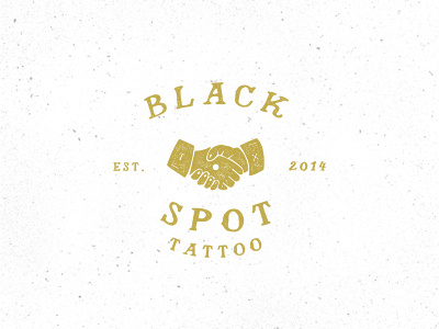 Black Spot Tattoo black spot gold hands logo pirate tattoo texas vintage white