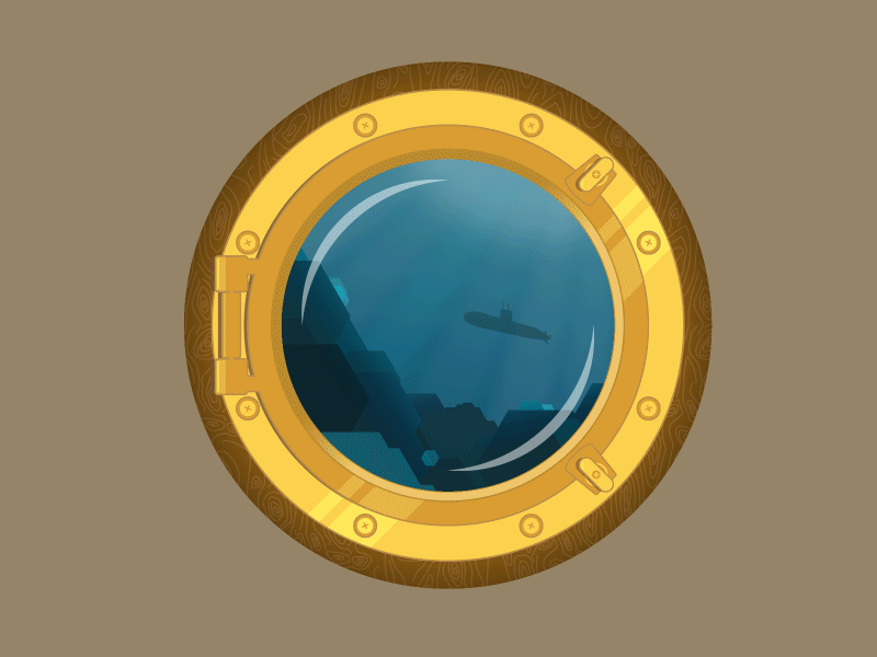 Portholes balloon grain ocean polygon porthole rocket ship space submarine water waves wood
