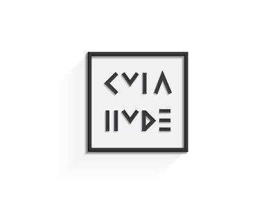 KYLA HYDE bw geometric illustration logo minimal