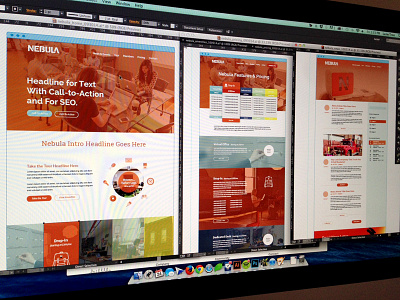 Nebula Co Working Designs co working icons layout ui ux website