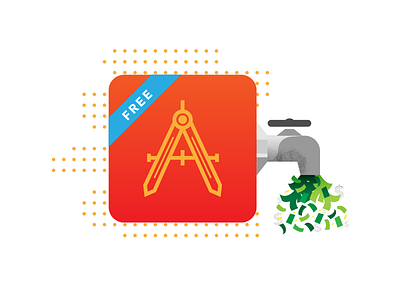 App Monetization app app monetization compass faucet free icon illustration money vector