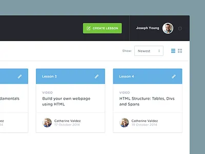 Discover lessons application courses design files lesson ui user interface ux webdesign website