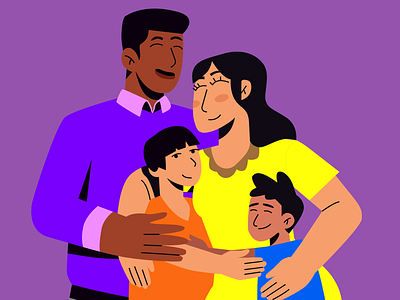 Diverse family character dibujo digital art diverse drawing family vector