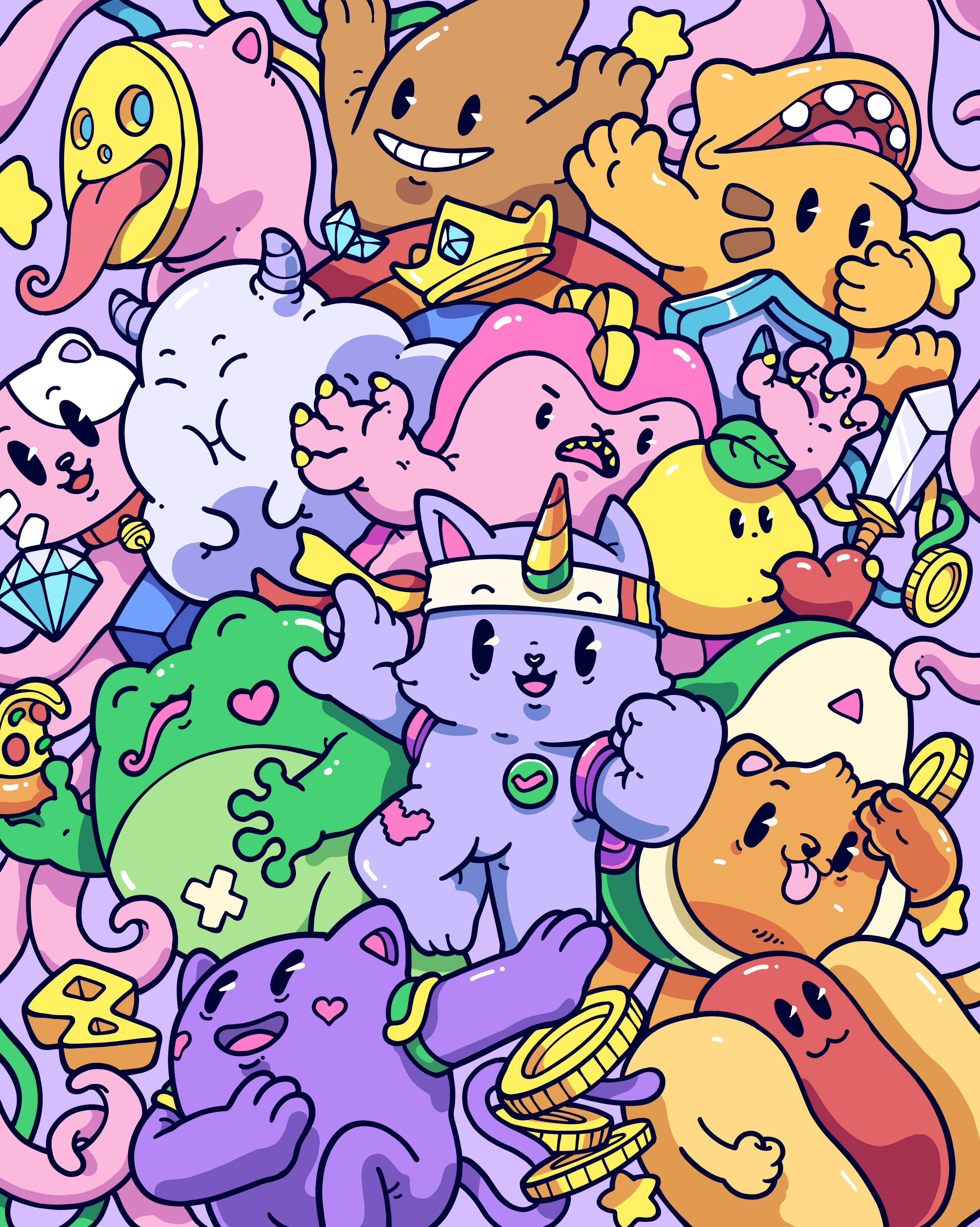 World of Tunes Vol 2 album cover artwork branding cartoon character character illustration cover art cute digital art doodle doodle art illustration worldoftunes yotube thumbnail