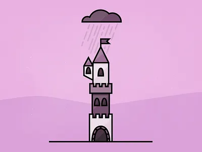 I - 36 Days of Type 36days i 36daysoftype castle flat illustration lettering princess type typography