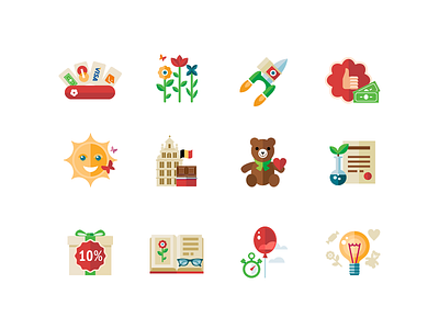 Lafaet Icons advantages e shop graphic icons illustrations