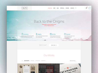 More Light And Geometry balance clear home page light minimal wordpress theme