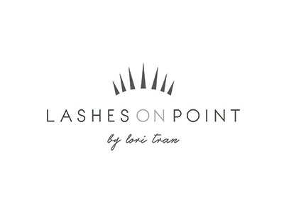 Lashes On Point Logo alberta brand calgary eyelash eyelashextensions identity logo yyc