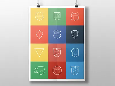 Outline Ecuadorian Football Emblems emblem football logo minimalist shield soccer symbol