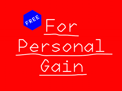 For Personal Gain — Free Typeface experimental font free line monoline monospaced monowidth sans trendy typeface