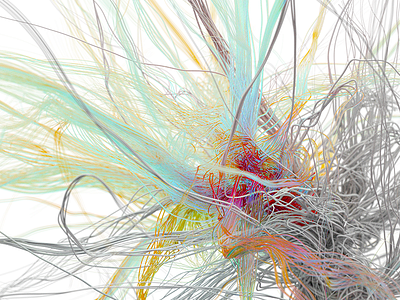 Déndron 3d abstract dispersion fiber optics