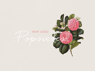 New logo design flowers handwriting indentity lettering logo