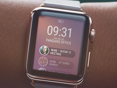 Pan iWatch app crossdevice interface iwatch pan smartwatch ui ux