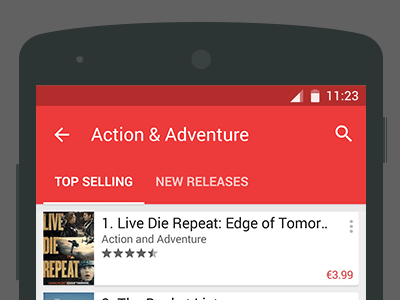 Search tab animation android animation flat google lollipop material nexus ui