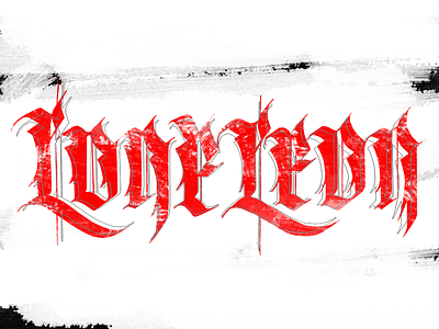 Lone Leon blackletter calligraphy gothic khachaturyan leon lettering logo logotype lone loneleon medieval typography