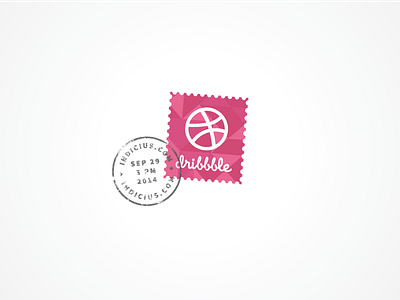 Hello Dribbble! debut dribbble stamp