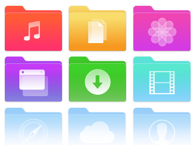 Yosemite Folders Redesign folder icon mac macosx osx redesign replacement yosemite