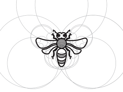 L&M Bee Construct bee branding bug construct geometry illustration insect logo