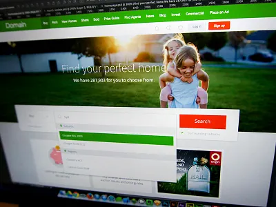 Domain - Homepage Launch domain green hero homepage psd search web design website