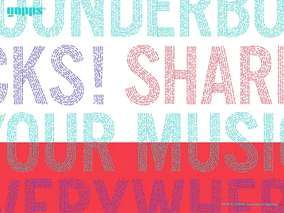 Multi-lined font font graphic design lines multi lined music rhythm sound title typeface typography vibrations