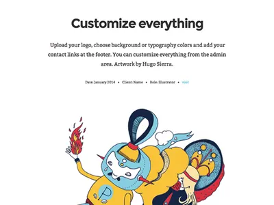 Billo Portfolio Theme artist design graphic portfolio theme visual wordpress