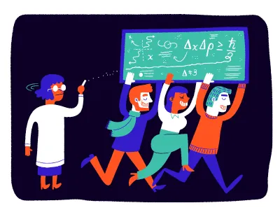 science'd editorial illustration physics science