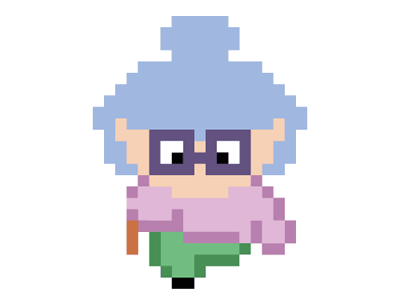 Tiny Granny appli charactere gif jeux sprite tile