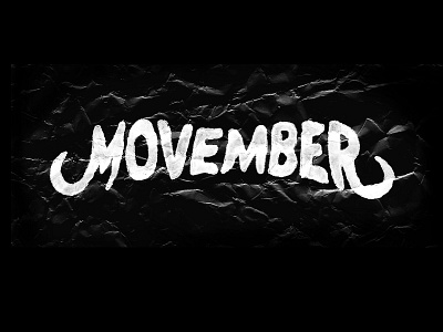 Movember handwritten moustache movember punk