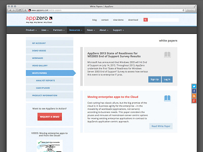 Appzero Interface – Secondary Pages appzero blue gray interface red signup