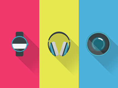 Icons android beats flat headphones icons infographics moto 360 nest shadow smartwatch ui