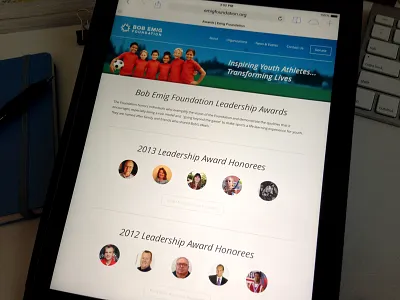 Emig Foundation - Honorees awards foundation header honoree sports youth