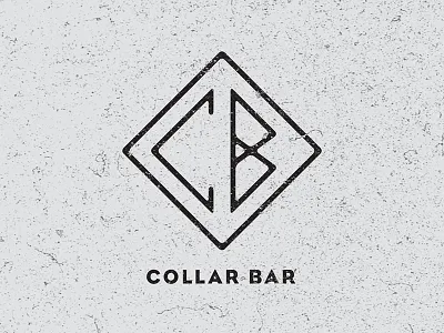 Collar Bar logo ideation.2 fashion handcrafted lettering logo mark menswear monotone scissors texture type vintage