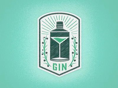 Gin cocktail drink gin liqueur patch shaker