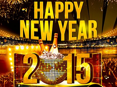 Happy New Year Flyer 12 oclock crowd 2015 flyers anniversary flyer best glamorous birthday invitation celebration stage ceremony deluxe new year fireworks poster midnight cityscape new year party new years eve top luxury