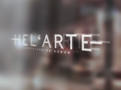 HEL'ARTE branding cold ice cream logo type