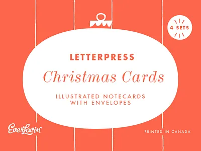 Christmas Card Package Insert canada christmas design everlovin holiday letterpress ornament package