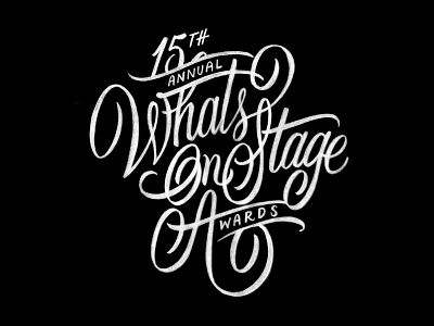 WhatsOnStage Awards Sketch 2 brush drawing handlettering lettering script sketches typography