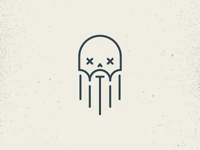 Lorde Skull beard icon illustration skull