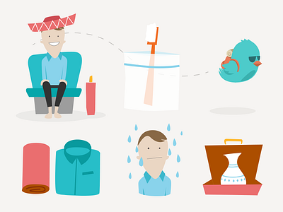 How to Pack for Travel - Owegoo guide illustration infograph mascot owegoo travel