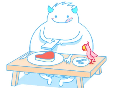 Snowman food hana line parrot phone simple snowman