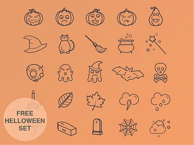 Halloween Icon Set ai design flat free halloween icons illustration ios ios7 iphone psd set