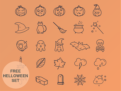 Halloween Icon Set ai design flat free halloween icons illustration ios ios7 iphone psd set