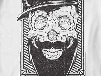 T Shirt Design 1476 beard hipster illsutration skull swag t shirt print