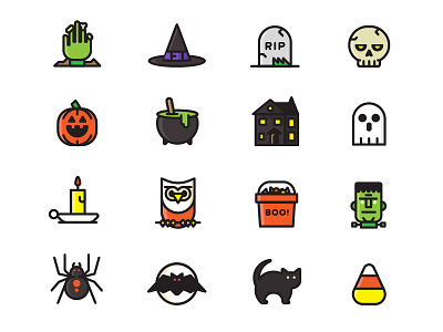 Free Halloween Icon Set drupal free fun halloween icons illustration simple